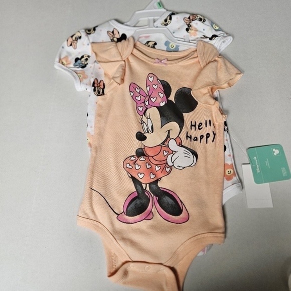 Disney Cream Minnie Mouse Bodysuit One Piece